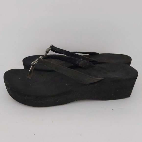 Women's CZ Ring Platform Flip Flop Sandals 7-8 - Picture 3 of 7